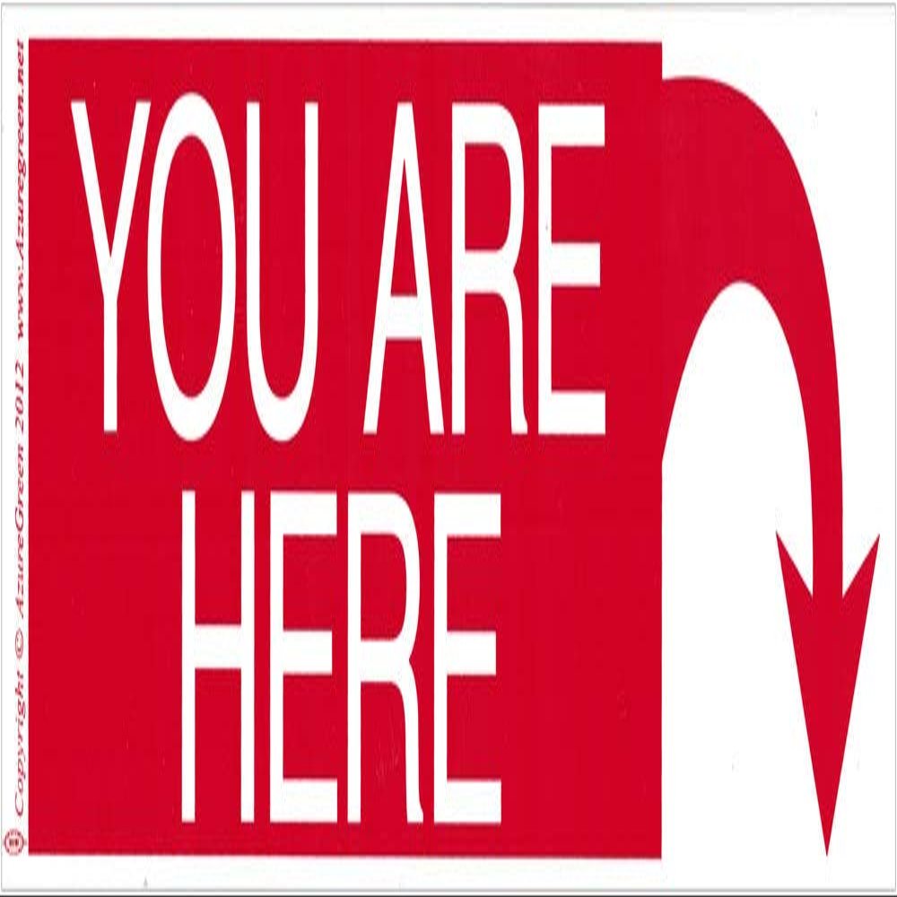 You are Here - Magnetic Bumper Sticker/Decal Magnet (11.5" X 3")