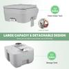 JAXPETY 5.3 Gallon Camping Toilet Portable Travel Toilet w/Sealing Slide Valve, Anti-Leak Water Pump, Carry Handle, Large Capacity Waste Tank for Car, Boat, Truck (20L Gray) view 4