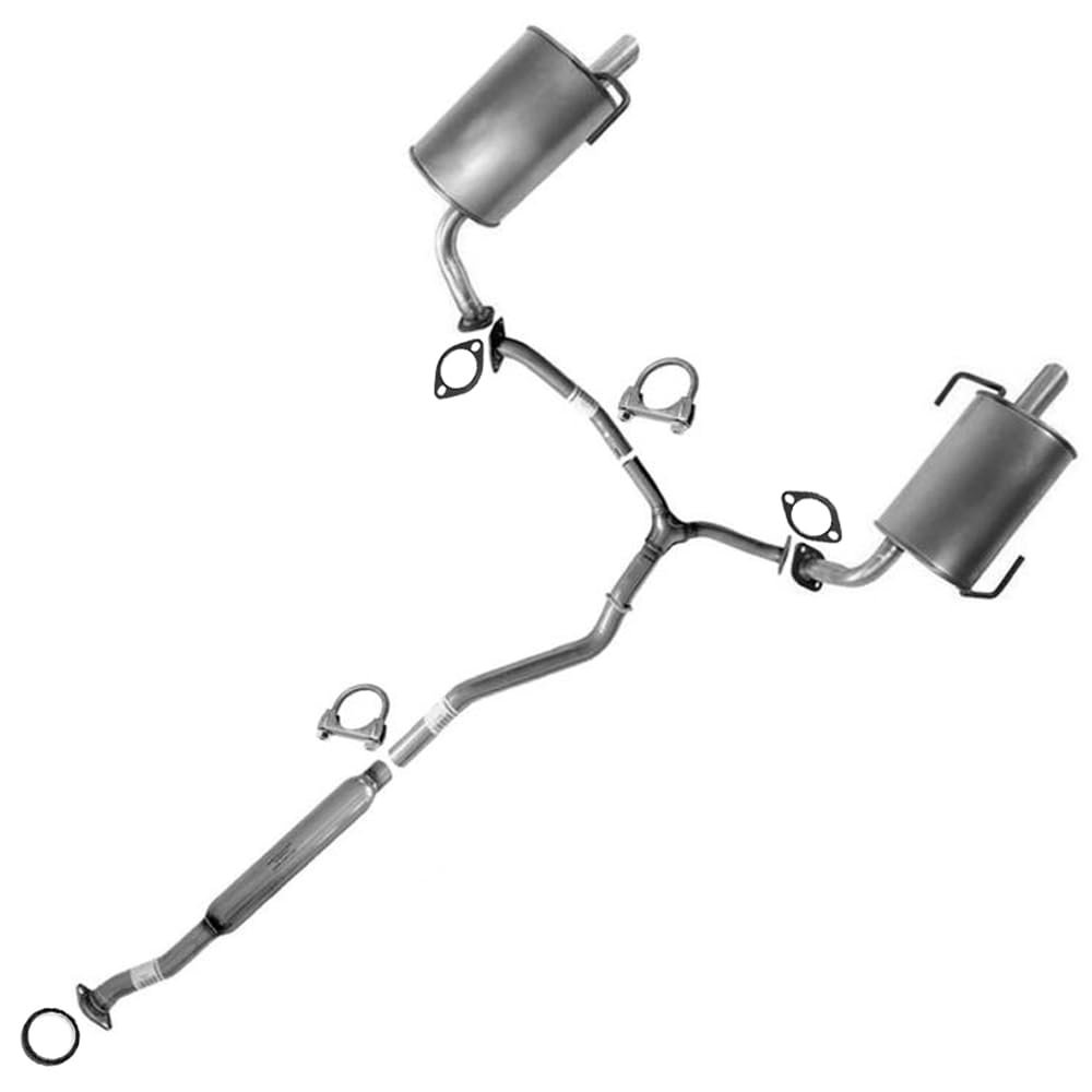 Northeastern Exhaust | Stainless Steel Resonator Y-Pipe, Pair of Muffler Exhaust System Kit Compatible for Subaru Tribeca 2008-2009 3.6L | Free Gaskets and Clamps Included