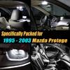 12Pc Super White 6000k Car Interior LED Light Bulb Kit Pack Compatible for 1995-2003 Mazda Protege view 2