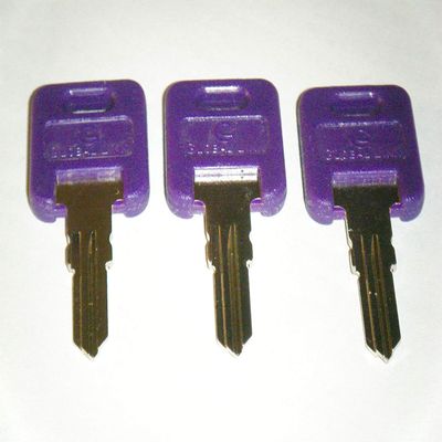 Gillette G327 Purple RV Motorhome Trailer Keys - 3 Pack - Global Link Lock Replacement Keys
