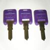 Gillette G327 Purple RV Motorhome Trailer Keys - 3 Pack - Global Link Lock Replacement Keys view 1
