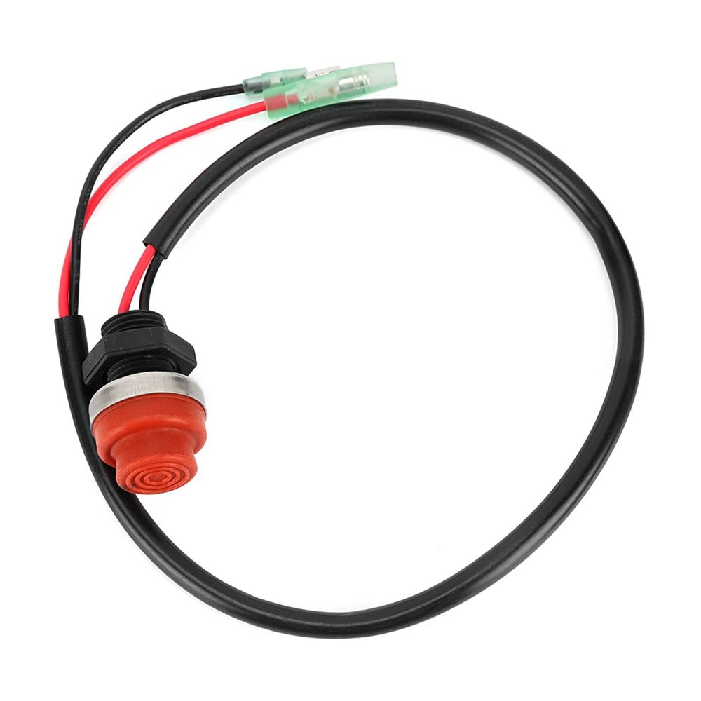 Start Stop Switch for Marine Boat Outboard Engine, Keyless Push, ABS Material, 45cm Wire