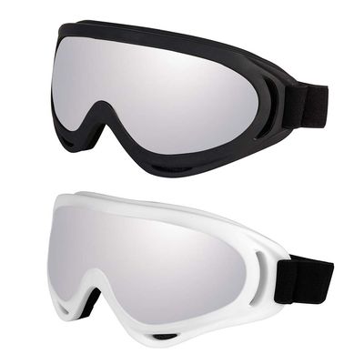 LJDJ Motorcycle Goggles - Glasses Set of 2 - Dirt Bike ATV Motocross Anti-UV Adjustable Riding Offroad Protective Combat Tactical Military Goggles for Men Women Kids Youth Adult
