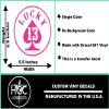 2 Pack - Lucky 13 | Decal Vinyl Sticker Graphics for Car Truck SUV Van Wall Window Laptop | 5.5" Width by 5.5" Height HGC1575.03 Pink view 3