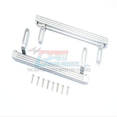 Aluminum Side Steps For Traxxas TRX-4 Mercedes-Benz G500 (82096-4) / TRX-6 Mercedes-Benz G63 (88096-4) - 1Pr Set Gray Silver