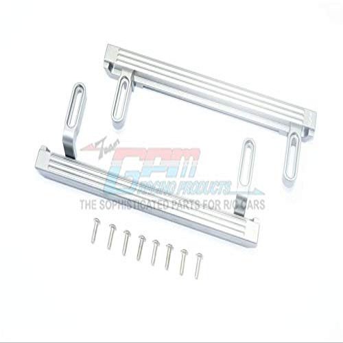 Aluminum Side Steps For Traxxas TRX-4 Mercedes-Benz G500 (82096-4) / TRX-6 Mercedes-Benz G63 (88096-4) - 1Pr Set Gray Silver