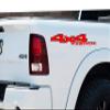 2 x Black and Red 4X4 Off Road 2 Color Block Outline Vinyl Decals Fits Dodge Ram view 1