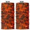 Obacle Face Mask for Sun Dust Wind Protection Breathable Seamless Face Mask Headband Bandana for Men Women Thin Neck Gaiter for Motorcycle Fishing Hunting Outdoor Sport (Python Skin Gray Orange) view 3