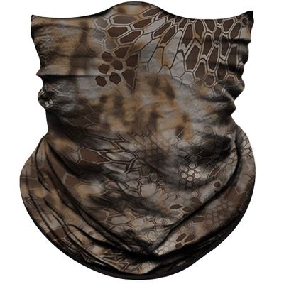 Face Mask for Sun Dust Wind Protection Breathable Seamless Face Mask Headband Bandana for Men Women Thin Neck Gaiter for Motorcycle Fishing Hunting Outdoor Sport (Python Skin Deep Brown)