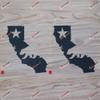 2X Black 4'' California Bear Decal Sticker Map Outline Republic Cali Car Vinyl view 1