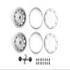 R/C Scale Accessories : Aluminum Wheel 1.9" For 1:10 Crawlers (Design B) - 24Pc Set Silver view 1