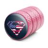 GRAPHICS & MORE Superman USA American Flag Shield Logo Tire Rim Wheel Aluminum Valve Stem Caps view 2