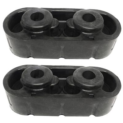 Exhaust Muffler Hanger Insulator Mount Holder Pipe Spacer Rubber Auto Parts Reduces Vibration Black, Pack of 2