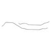Inline Tube Compatible with 1970-75 Chevrolet Pontiac Camaro Firebird w/Multi-Leaf Rear 3/16" Rear Drum Axle Brake Lines 2pc, Stainless view 1