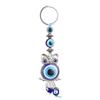 Hanging Car Charm Blue Evil Eye Healing Owl Keychain Key Wall Hanging Ornament Turkish Glass Amulet Charm Pendant Blessing Gift Good Luck view 1