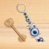Hanging Car Charm Blue Evil Eye Healing Owl Keychain Key Wall Hanging Ornament Turkish Glass Amulet Charm Pendant Blessing Gift Good Luck view 3