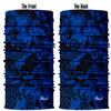 Obacle Face Mask for Sun Dust Wind Protection Breathable Seamless Face Mask Headband Bandana for Men Women Thin Neck Gaiter for Motorcycle Fishing Hunting Outdoor (Python Skin Deep Blue Black) view 3