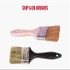 Weiler 40069 2-1/2" Chip & Oil Brush, White Bristle, 1-1/2" Trim Length, Wood Handle (Pack of 20) view 3