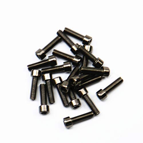 Stainless Steel M6 20 pcs Fairing Body Inner Hexangular Bolts Screws Socket Cap Head Screw Universal for Motorcycle Harley Honda Kawasaki (Titanium)