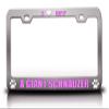 Customola - I Love My A Giant Schnauzer Pet Cats Dogs Metal License Plate Frame Ch view 1