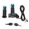 VGEBY1 4 Colors Aluminum Twist Throttle Grips with LED Display Screen Handle with Key Knock for Electric Bike(Blue) view 1