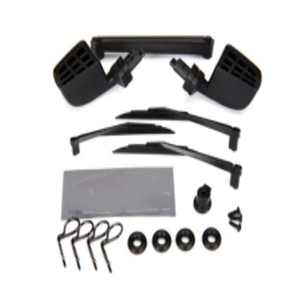 Traxxas 8817 - Left / Right Side Mirrors, Wipers, Black, TRX 4 / TRX-6