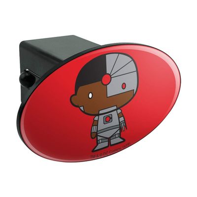 GRAPHICS & MORE Justice League Cyborg Cute Chibi Character Oval Tow Trailer Hitch Cover Plug Insert