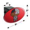 GRAPHICS & MORE Justice League Cyborg Cute Chibi Character Oval Tow Trailer Hitch Cover Plug Insert view 3