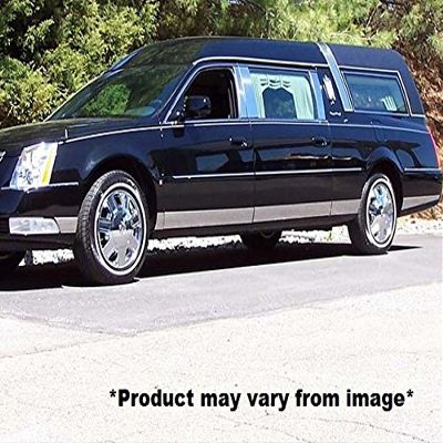 QAA is Compatible with 2000-2005 Cadillac DeVille, Federal Hearse 12 Piece Stainless Rocker Panel Trim, Lower Kit, 4.5" Width TH40253