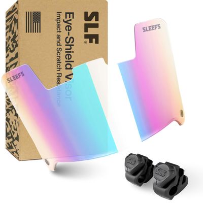SLEEFS Football Helmet Visor [Bifrost Rainbow] - Tinted Professional Football Visor/Shield - Fits Youth & Adult Helmets - Includes Quick Visor Clips + Microfiber Travel Bag
