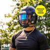 SLEEFS Football Helmet Visor [Bifrost Rainbow] - Tinted Professional Football Visor/Shield - Fits Youth & Adult Helmets - Includes Quick Visor Clips + Microfiber Travel Bag view 2