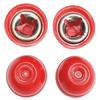 Quadrapoint Hub Cap Cover Replacement Compatible with Popular Red Wagon Brand for Classic Infant/Baby Walker Wagon and Other Walkers - fits 1/4 Inch Axle Diameter, Red 4-pk view 1