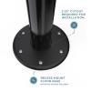 Manufacturers' Select ITC RV Table Leg System. SurFit 29" Leg, Black, Recessed Mount with Polymer Floor Base and Table Base view 4