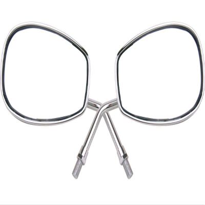 MotorToGo Chrome Rear View Mirrors Compatible for 2008 Suzuki Burgman 400 AN400