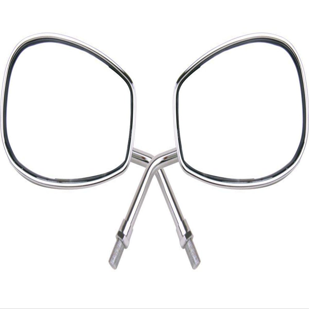 MotorToGo Chrome Rear View Mirrors Compatible for 2008 Suzuki Burgman 400 AN400