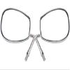 MotorToGo Chrome Rear View Mirrors Compatible for 2008 Suzuki Burgman 400 AN400 view 1
