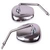 MotorToGo Chrome Rear View Mirrors Compatible for 2008 Suzuki Burgman 400 AN400 view 2