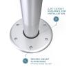 Manufacturers' Select ITC RV Table Leg System. SurFit 29" Leg, Silver, Recessed Mount with Aluminum Floor and Table Bases view 4