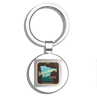 PRS Vinyl Gooseberry Falls State Park Explore Wanderlust Camping Hike Double Sided Stainless Steel Keychain Key Ring Chain Holder Car/Key Finder