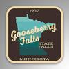 PRS Vinyl Gooseberry Falls State Park Explore Wanderlust Camping Hike Double Sided Stainless Steel Keychain Key Ring Chain Holder Car/Key Finder view 3
