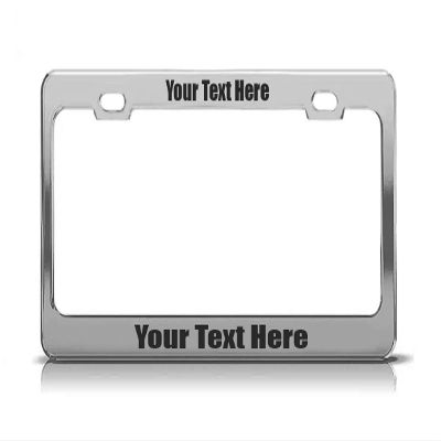 2 Hole for Auto Custom Personalized HT Pink License Plate Frame Cooper Tag Chrome