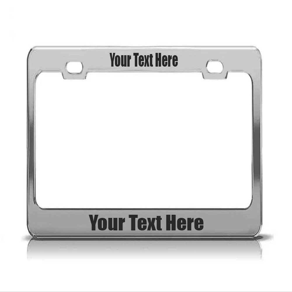 2 Hole for Auto Custom Personalized HT Pink License Plate Frame Cooper Tag Chrome