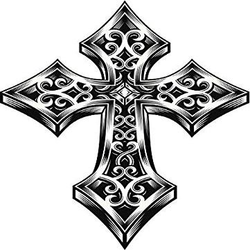 Magnet Retro Vintage Ornate Celtic Cross Icon Magnetic Vinyl Magnet Bumper Sticker (8" Tall)