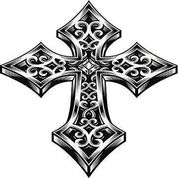 Magnet Retro Vintage Ornate Celtic Cross Icon Magnetic Vinyl Magnet Bumper Sticker (8" Tall)