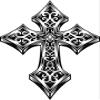 Magnet Retro Vintage Ornate Celtic Cross Icon Magnetic Vinyl Magnet Bumper Sticker (8" Tall) view 1