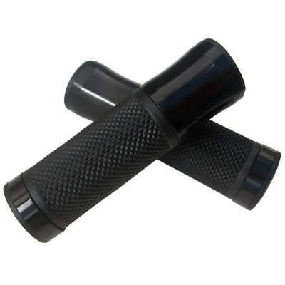 MotorToGo Black Motorcycle 7/8" 22mm Handlebar Grips Gel Compatible for 1972 Honda CB350 Super Sport