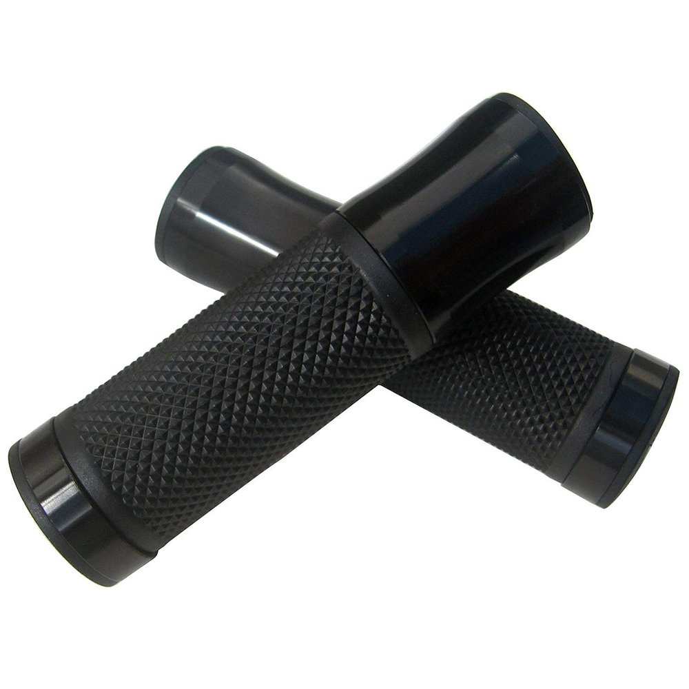 MotorToGo Black Motorcycle 7/8" 22mm Handlebar Grips Gel Compatible for 1972 Honda CB350 Super Sport