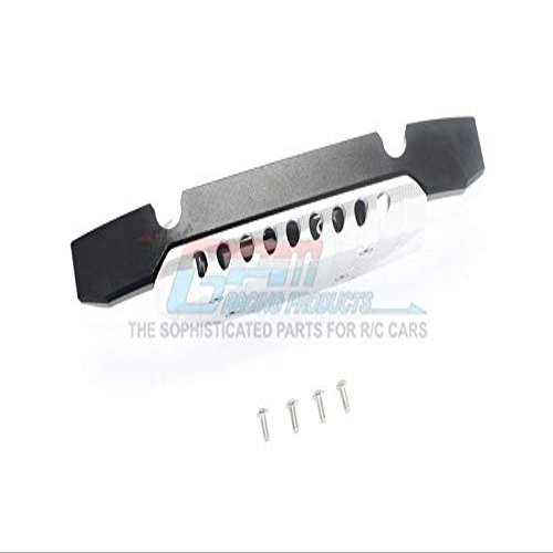 Aluminum Front Bumper + Skid Plate For Traxxas TRX-4 Mercedes-Benz G500 (82096-4) / TRX-6 Mercedes-Benz G63 (88096-4) - 1 Set Black+Silver