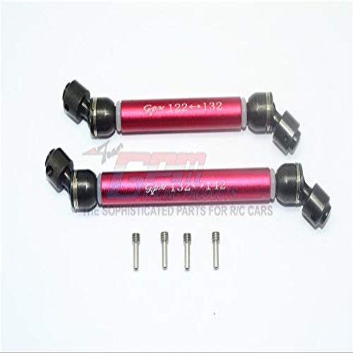 Element Enduro Sendero Trail Truck Upgrade Parts Steel + Aluminum Front CVD Drive Shaft - 1Pr Set Red